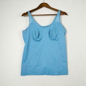 Ruby Ribbon Teal Blue Original Cami Support Tank Top‎ Shapewear Size 44 2XL